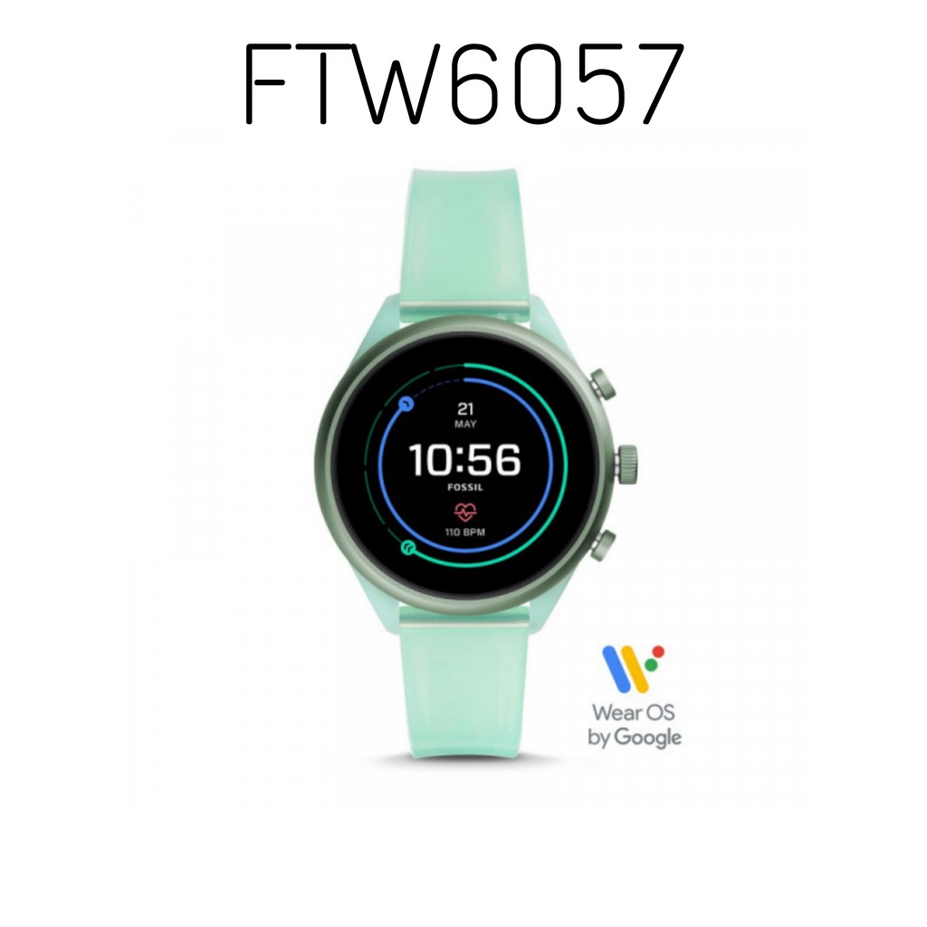 Fossil Smartwatch Gen 4 Sport 41 mm Mint Silicone FTW6057