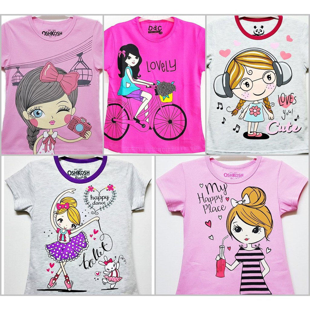 Baju Kaos Anak Perumpuan Usia 1 10 Tahun Motif Girl Camera Shopee Indonesia