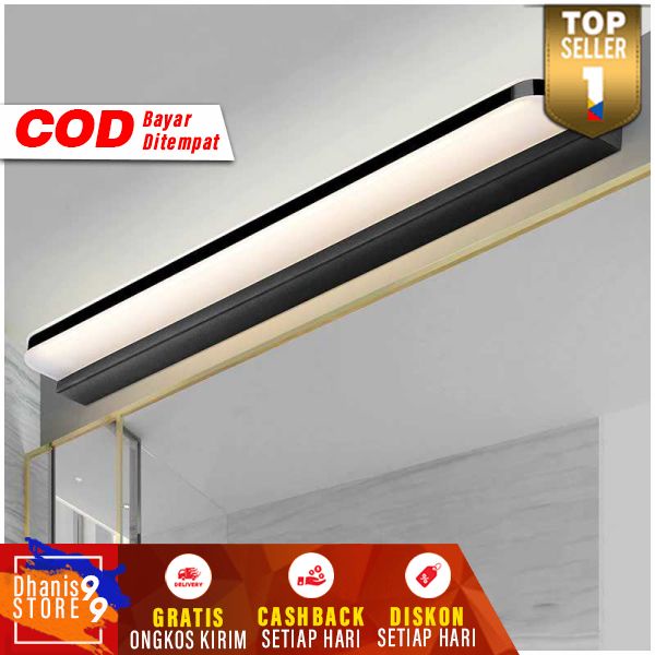 Lampu Cermin LED Wall Light Frame Hitam Cool White Dekorasi Dinding Rumah Minimalis Desain Menarik Berkualitas