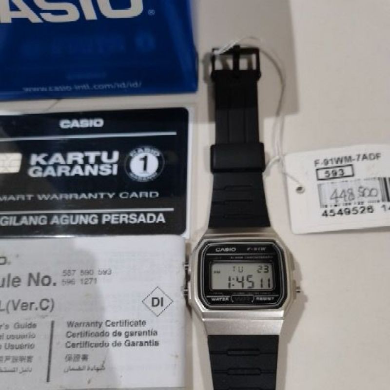 Casio Standard F-91WM-7ADF - Vintage Series - Resin Band Original Garansi Resmi PT GAP