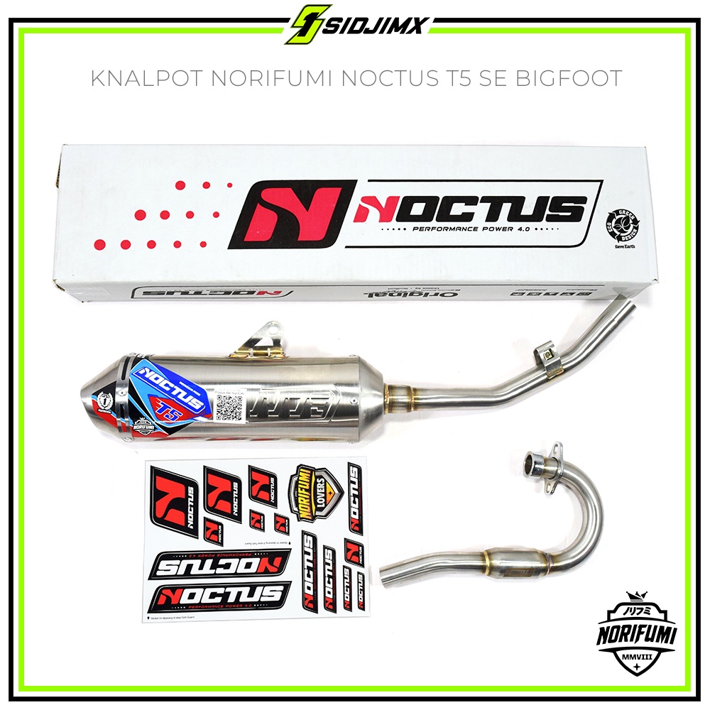 Knalpot Kenalpot Muffler Norifumi Stainless NOCTUS T5 Standar / Bore Up KLX 150 Bigfoot Dtracker New CRF 150L WR 155 Original-4