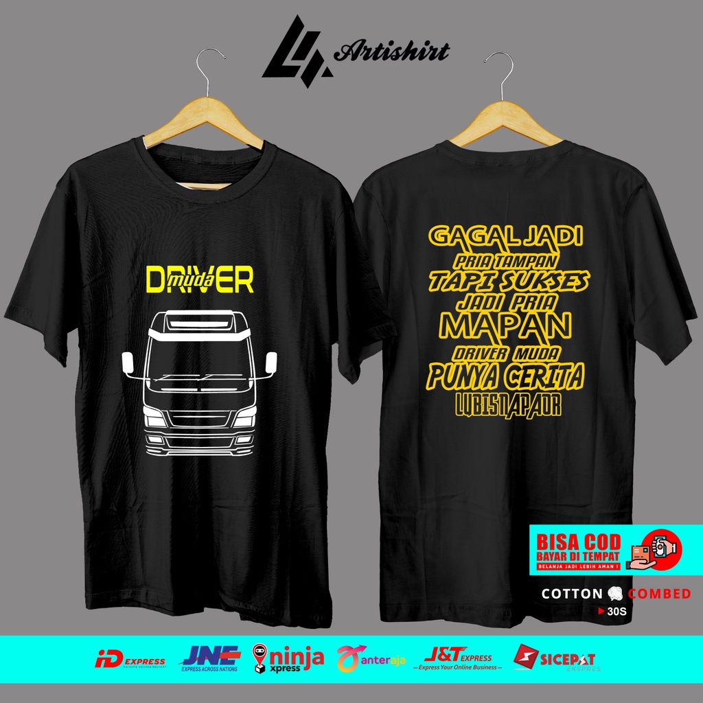 Kaos Driver Muda ELF Depan Belakang Kaos Baju Distro Artishirt