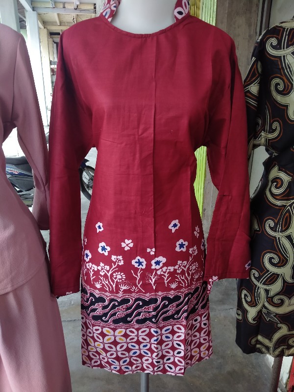 New Tunik Modern | Tunik Atasan | Tunik Batik Kantor | Batik Putramas1