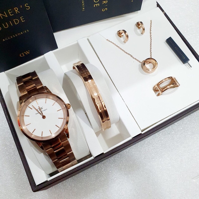 PROMO BIGSALE ‼️‼️ DANIEL WELLINGTON ICONIC SET ORIGINAL GARANSI 1 TAHUN