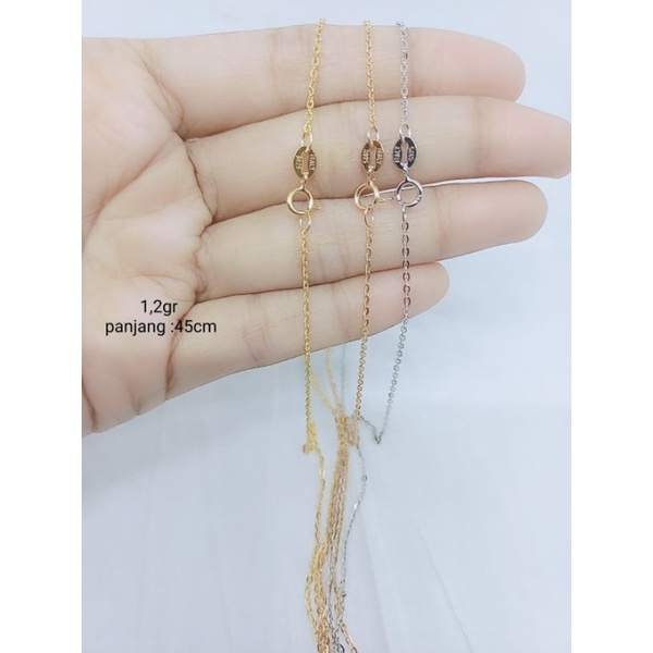 KALUNG PERAK ASLI SILVER 925 LAPIS EMAS/KALUNG RANTAI MINI NORI VENSY KECIL/ASLI SILVER/FASHION KALUNG