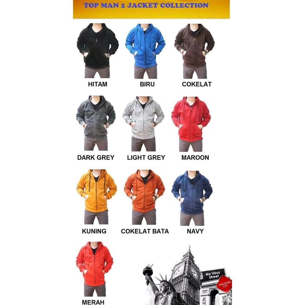 JAKET CEWEK Jaket Polos Pria Wanita Resleting Jaket Sweater Parasut Cowok Cewek Original Murah