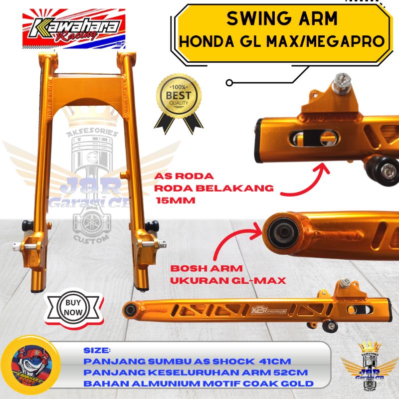 Swing Arm K2R KAWAHARA Gold Coak Pnp HONDA GL Megapro