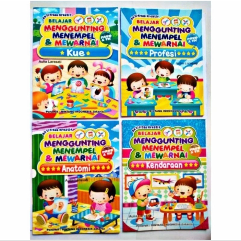 

Buku Aktivitas Gunting Tempel Dan Mewarnai Anak