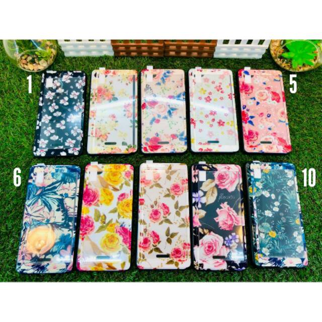 Flower Bloom Oppo A3s, A7, F9, R17 Pro, Realme C1, Realme 2 Pro Case Free Tempered Glass Senada