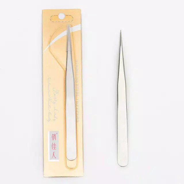 Navina Pinset Alis Anti Statis Stainless Steel Tweezers