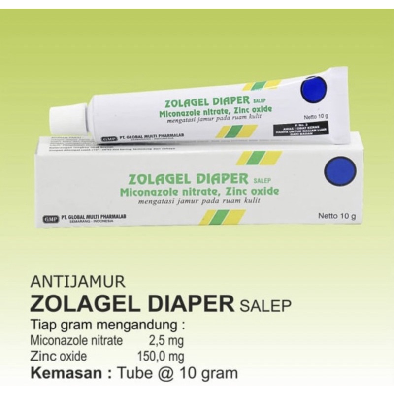 Zolagel diaper salep 10 gram ( salep ruam popok bayi dan dewasa )