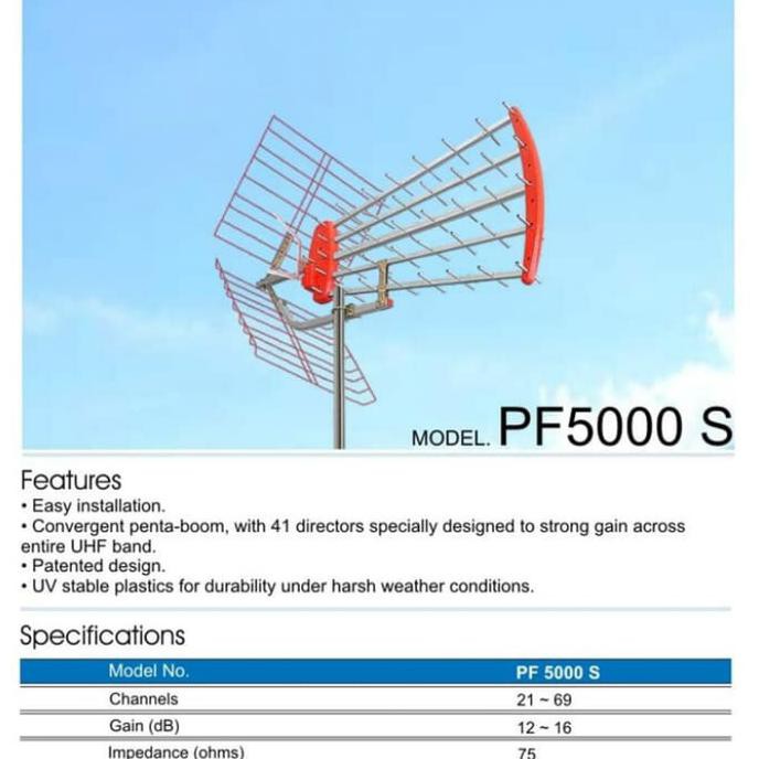 antena tv digital outdoor pf 5000 / antena pf goceng / pf goceng ratele992 Kualitas Baik