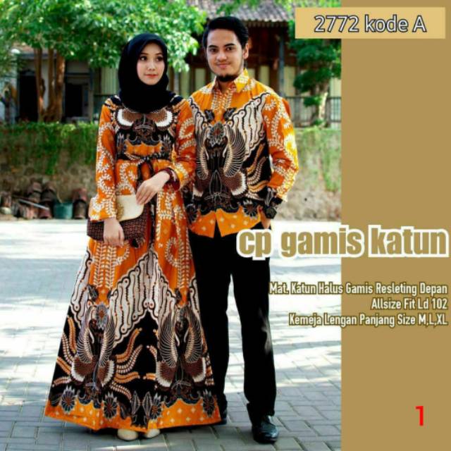GROSIR COUPLE GAMIS BATIK /BATIK PEKALONGAN JUMBO  (BS)