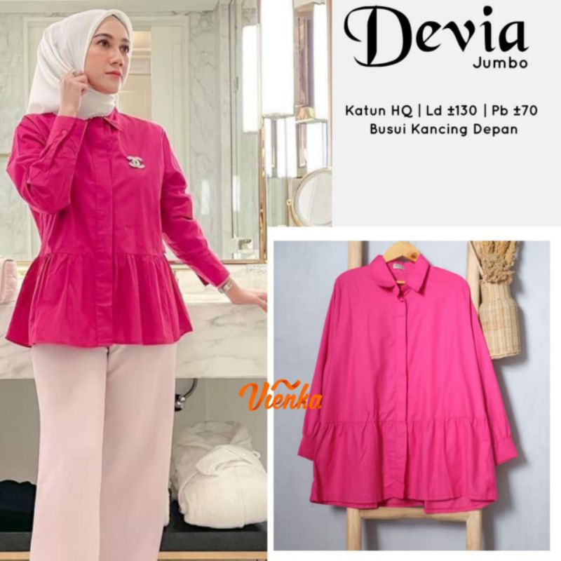 Devia blouse katun jumbo LD 130 XXXL fuchia