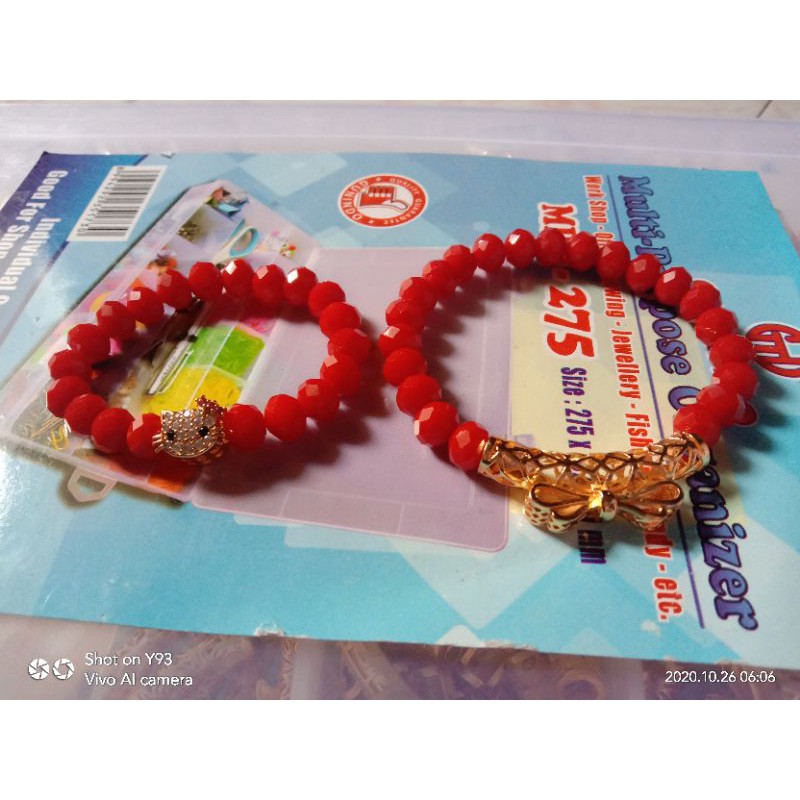 gelang kristal lapis emas