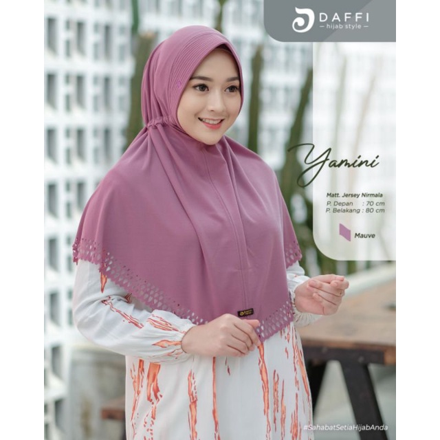 YAMINI DAFFI HIJAB JILBAB JERSEY NIRMALA HIJAB INSTAN MODERN KEKINIAN