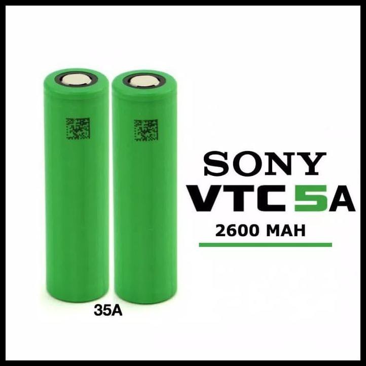 Sony Vtc5A Authentic Battery 18650| Vtc 5A Baterai 18650 | 2600 Mah