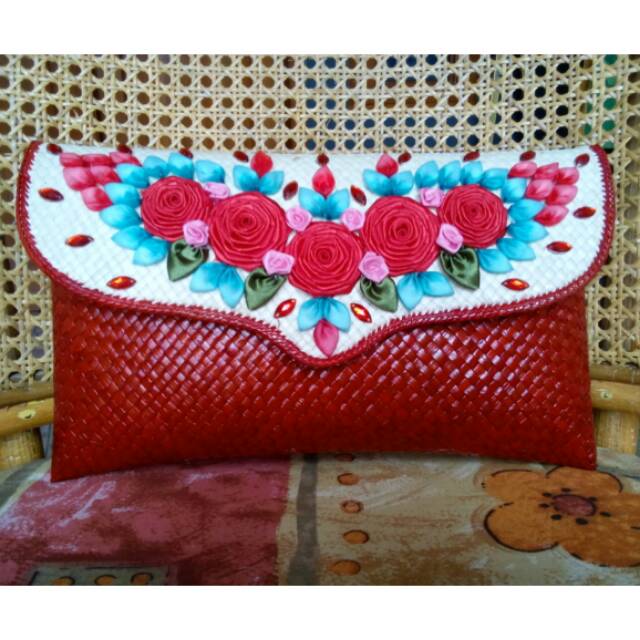 Free ongkir // Clutch anyaman pandan // kerajinan khas tasikmalaya