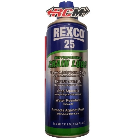 PELUMAS RANTAI REXCO 25 CHAIN LUBE CHAIN KONVEYOR LAHAR BEARING LUBRICANT ANTI KARAT 350ML 350 ML