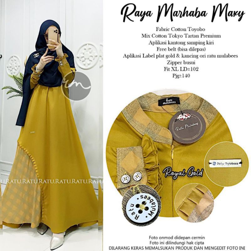 GAMIS MUSLIMAH RAYA MARHABAN MAXY ORI BY RATU MULABESS
