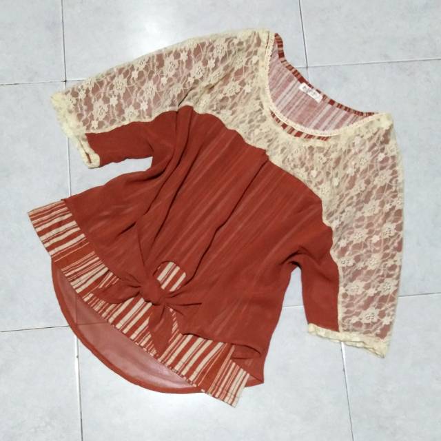 Atasan Kawaii Axes Femme