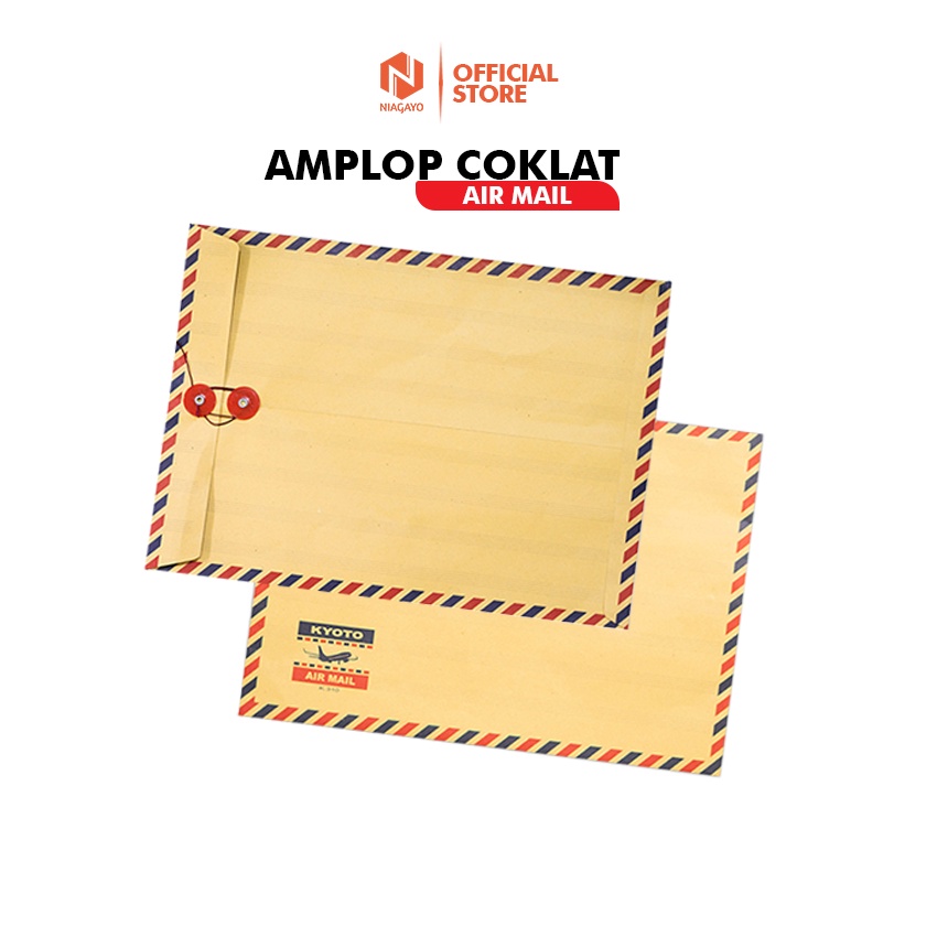 

Amplop Coklat 1 Pack Isi 50 Merk Air Mail Dengan Tali Pengikat