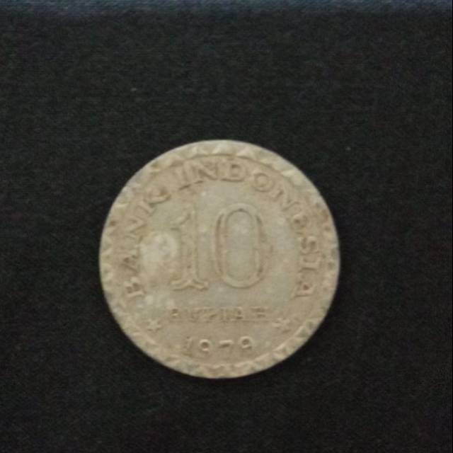 Uang koin asli 10 rupiah tahun 1979