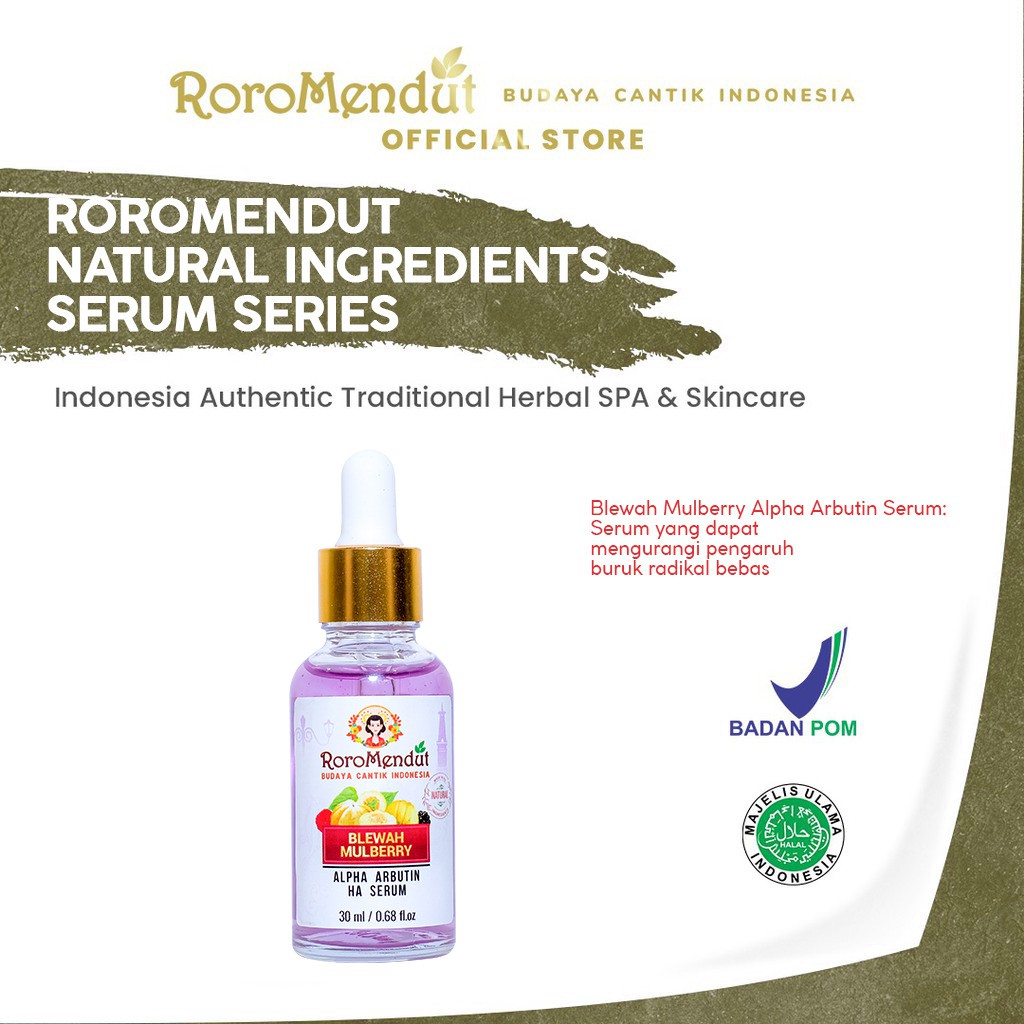 Serum Wajah Original Natural Roro Mendut Glowing Bpom Murah Penghilang / Bekas Jerawat Pria Wanita