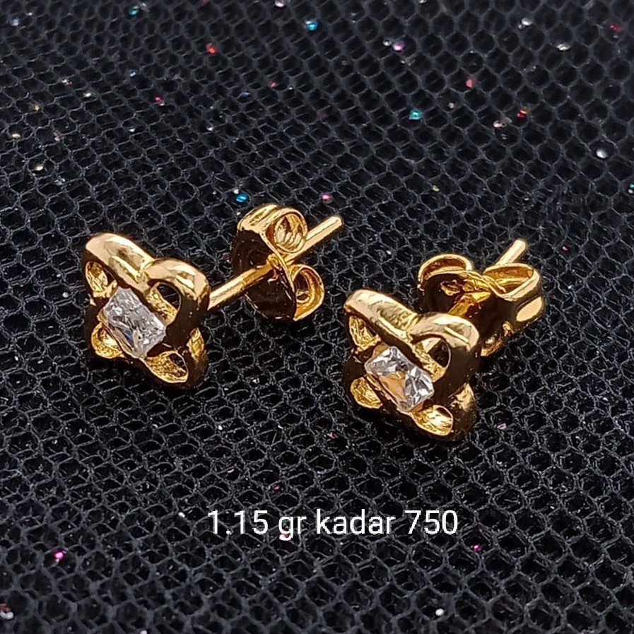 New Anting Emas 17 K - 1.15 gr Kadar 750 - 2024