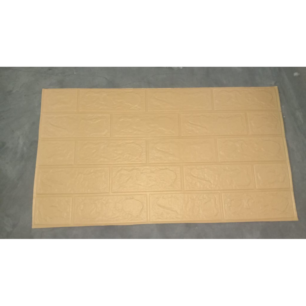 Belikuy COD Wallpaper Dinding Foam 3D Kecil Motif Batu Bata / walpaper dinding Foam U96-BEIGE