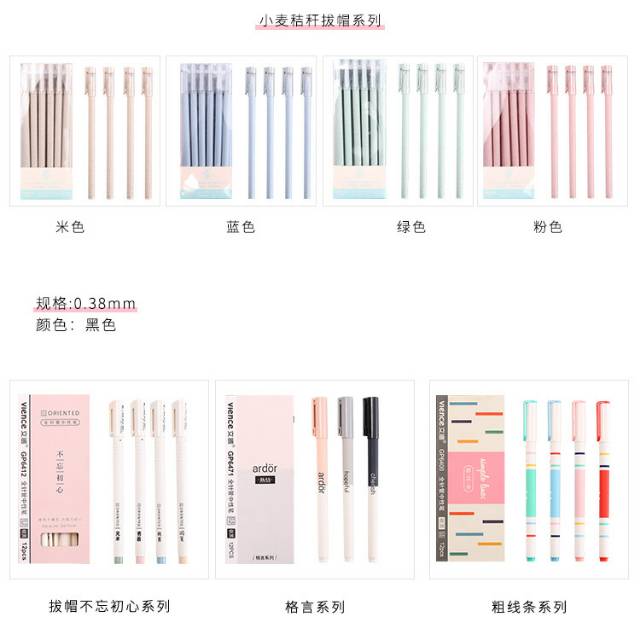 Pulpen Gel / Pen Gel Import Motif Unik 0,38 mm & 0,5 mm-3