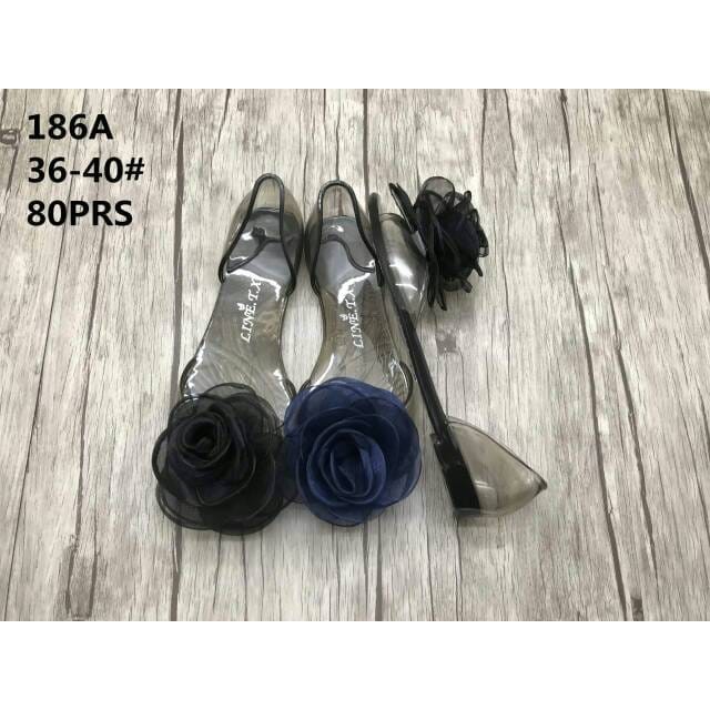 Jelly Shoes Import Big Flower Linetx