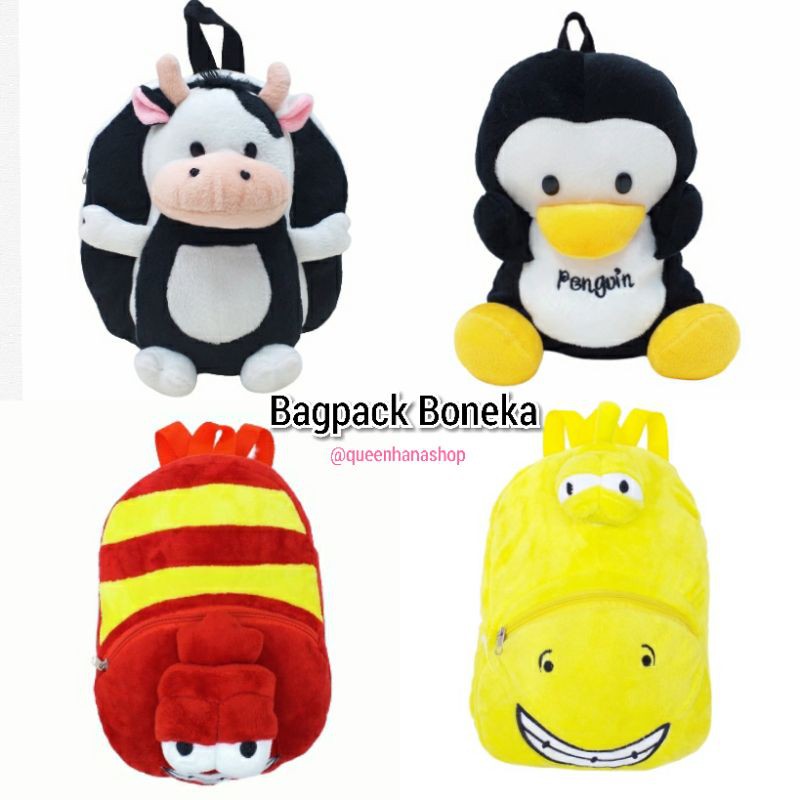 TAS RANSEL BARNEY PINGUIN / TAS RANSEL ANAK / BAGPACK BONEKA / BAGPACK LARVA