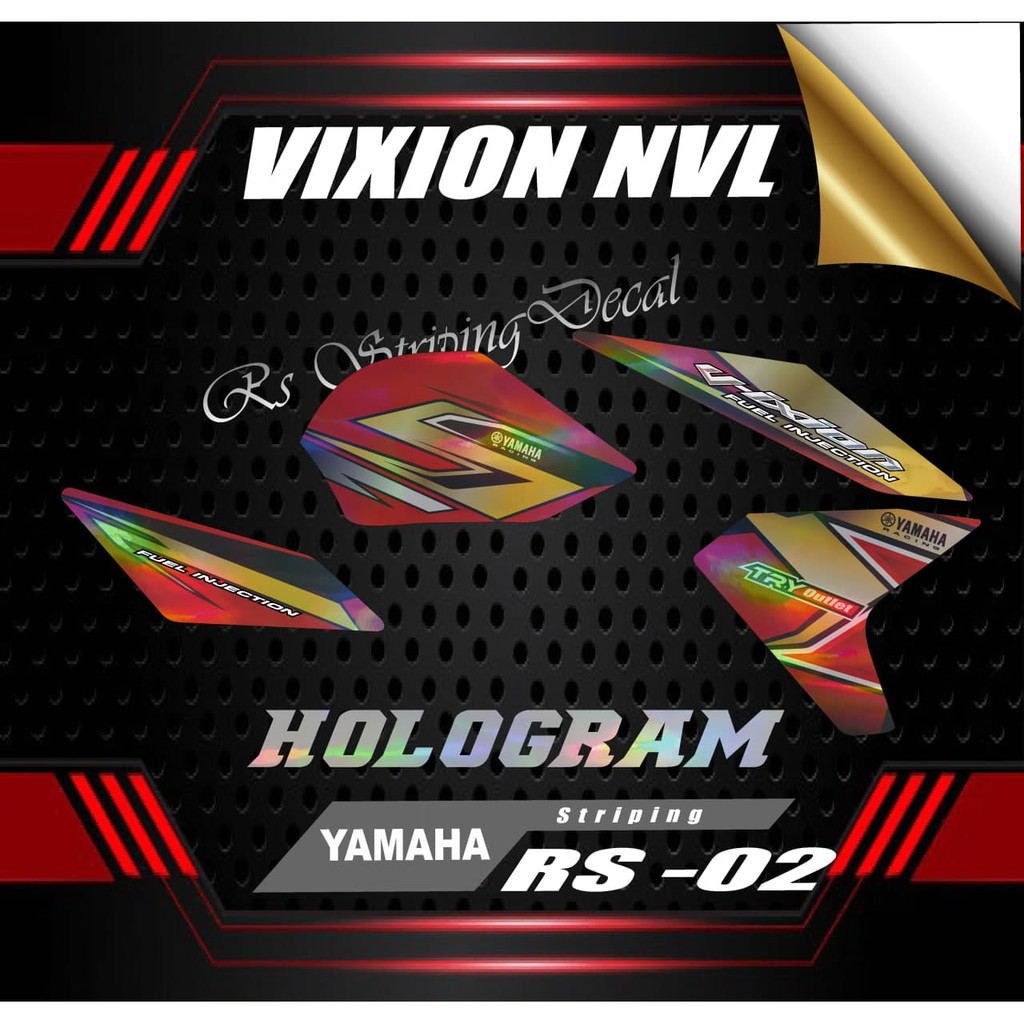 Striping Variasi Vixion NVL HOLOGRAM -  sticker Vixion NVL STICKER  VARIASI VIXION NVL  GRAFIS 02