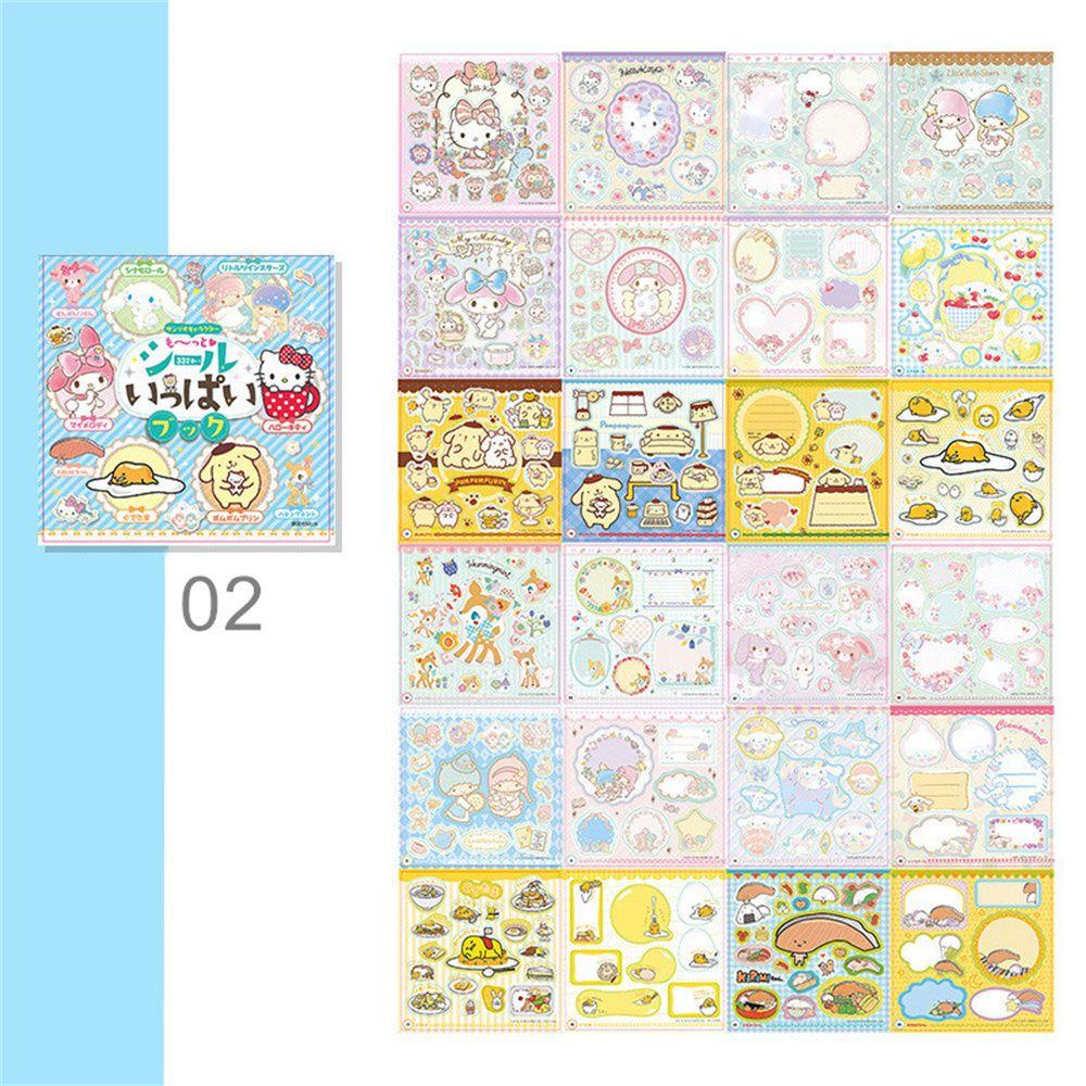 LANFY Japanese Sticker Book Planner Cartoons Sticker Decorative Stickers Kawaii Journal Stationery Album Stick DIY Diary 24 Sheets Scrapbooking