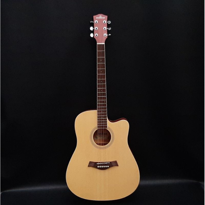 gitar acoustik elektrik nohman k100 free tas