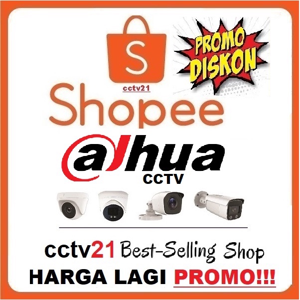 Paket Lengkap 4 Kamera CCTV DAHUA 2MP+DVR+Kabel-40M+KB-HDMI+KB=LAN+Free-Tas Batik