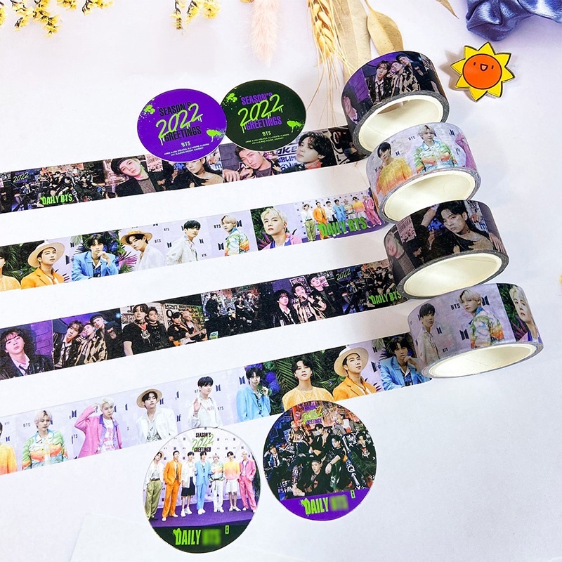 Stiker Kertas / Selotip Washi Gambar Kpop BTS 2022 Untuk Dekorasi