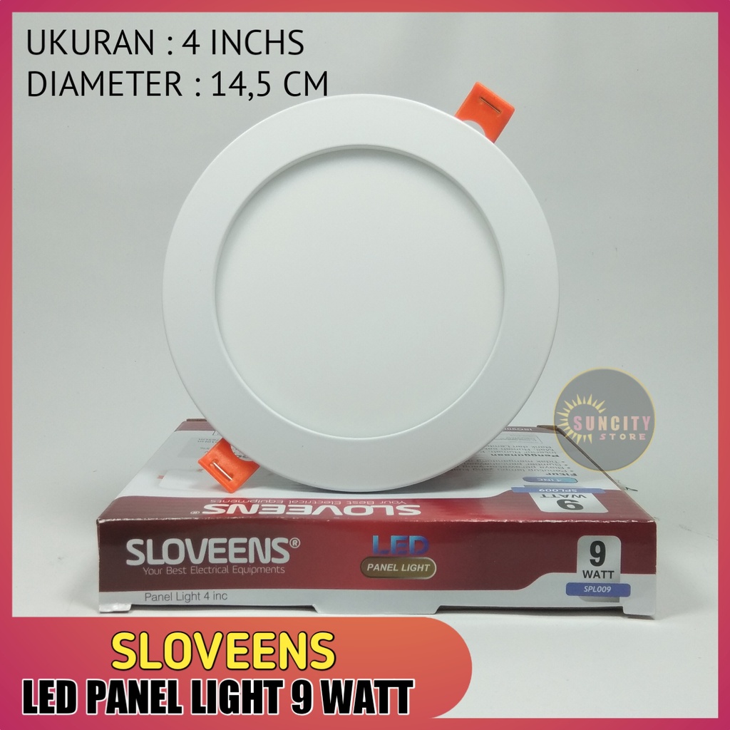 Sloveens Panel LED / LED Downlight Inbow 9 Watt - Cahaya Putih &amp; Warm White