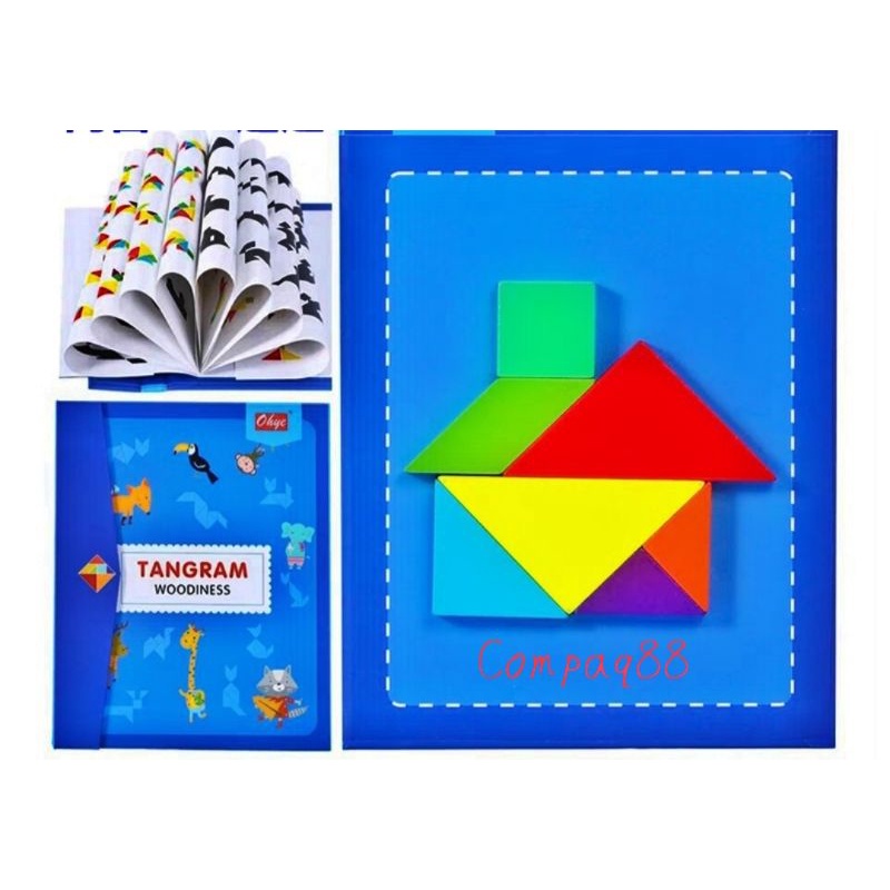 Puzzle Tangram Magnetik Mainan Anak Brain Games Magnetik Puzzle Edukasi