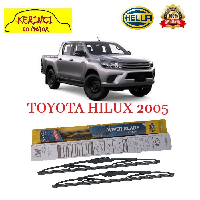 WIPER TOYOTA HILUX 2005 HELLA PREMIUM 21&quot; &amp; 19&quot; SEPASANG WIPER HELLA