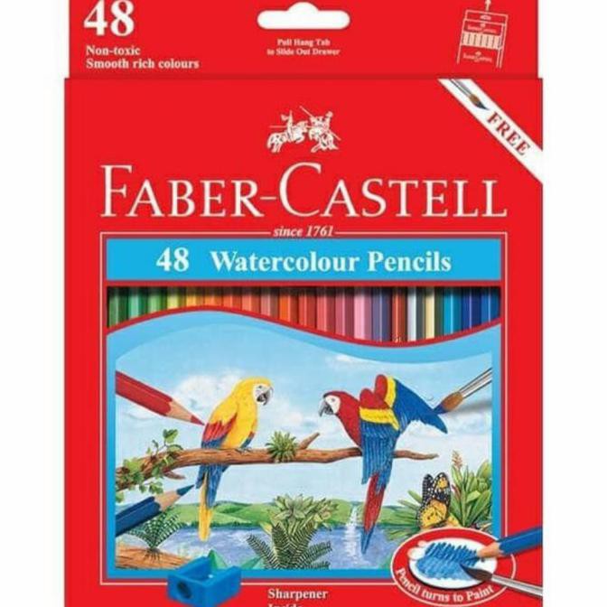 

(PERALATAN MENGGAMBAR) PENSIL WARNA FABER CASTELL 48 WATERCOLOR ORIGINAL PROMO