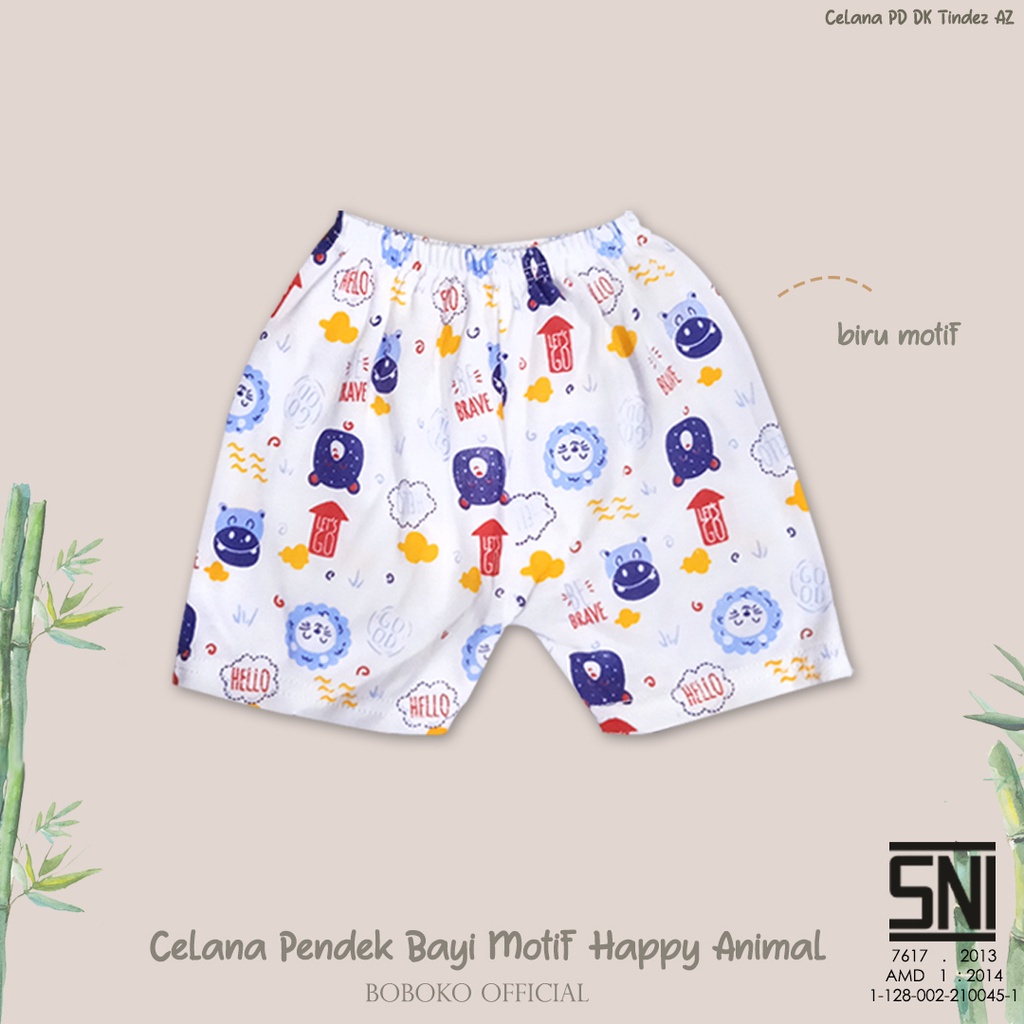 Celana Pendek Bayi Motif Happy Animal 0-6 bulan