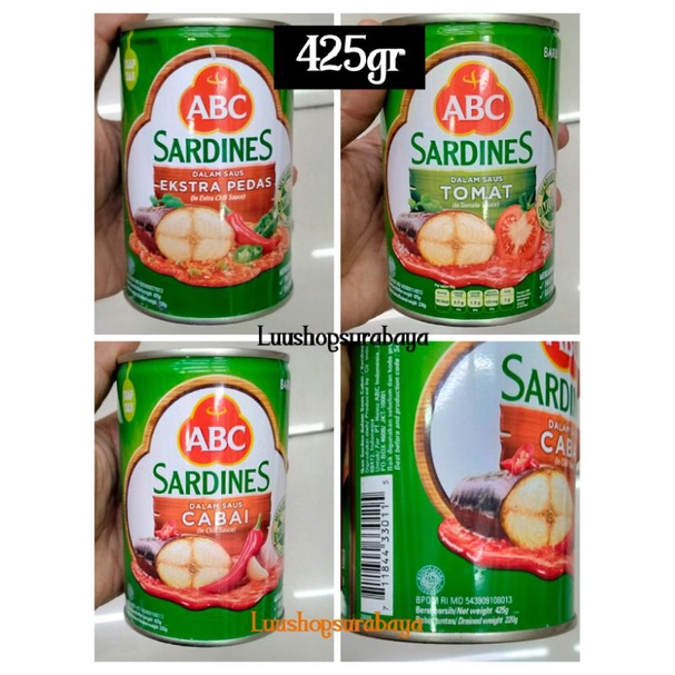 

ABC Sarden Saus Tomat/Cabai 425gr JUMBO