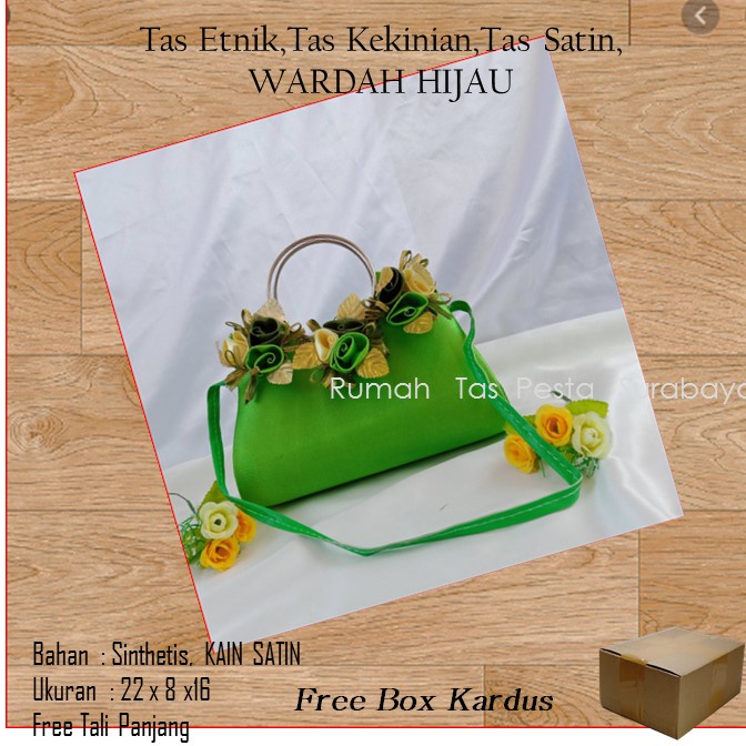 Tas Etnik,Tas Kekinian,Tas Satin,WARDAH model clucth dan bisa selempang murah mewah elegan