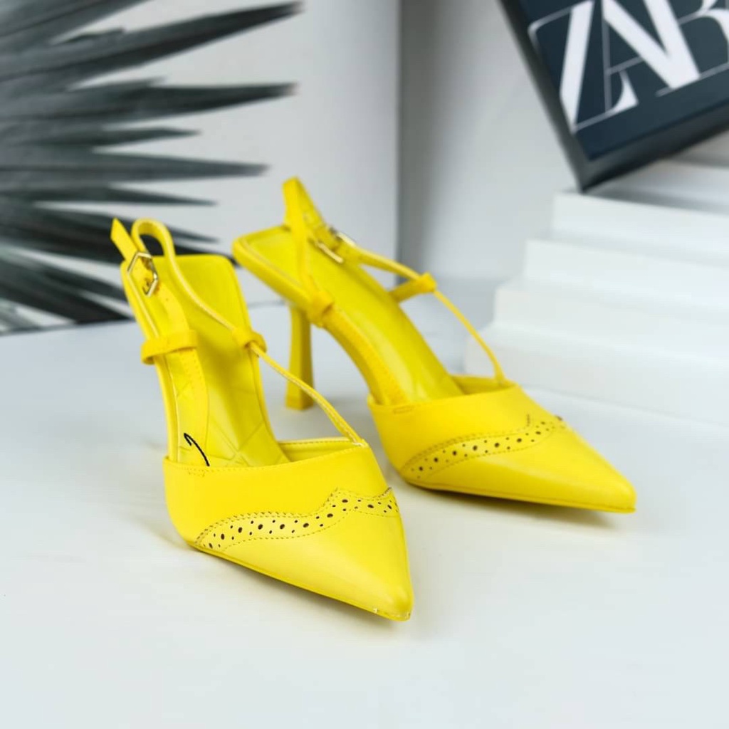 [7.7 Boombastis Sale⚡] - SEPATU WANITA SLINGBACK HIGH HEELS ZS444 SHOES PREMIUM IMPORT