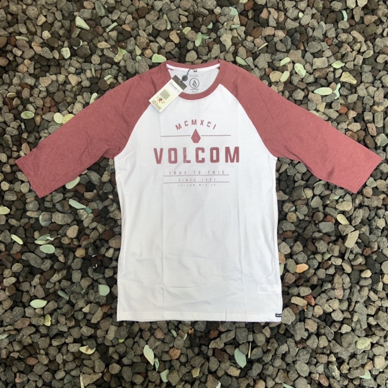 volcom raglan kaos baju pria original 100% sale