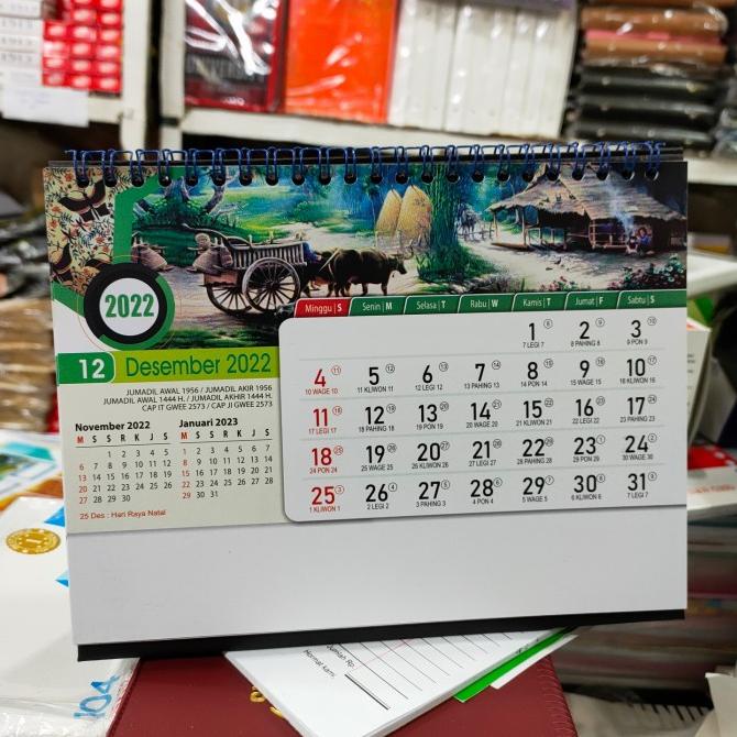 

hanya disini] kalender meja standar pemandangan lukisan linen hitam tebal 2022