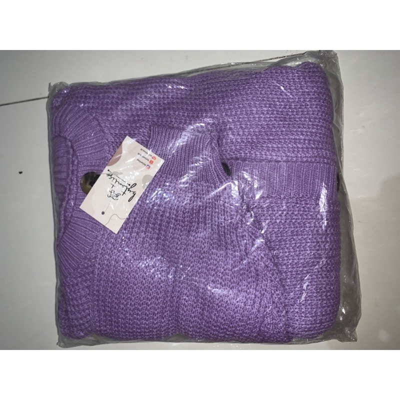 [SALE] Outer Cardigan Lily Basic | Outwear Mantel hangat (Premium)-Lilac lily