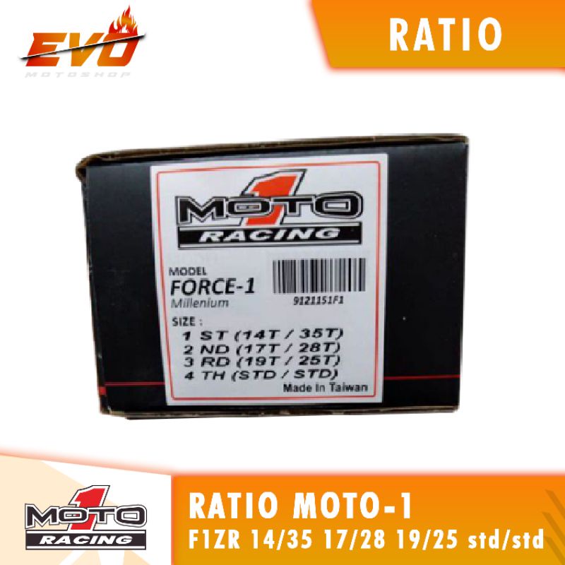 RATIO FIZR MOTO 1 14/35 17/28 19/25 STD / STD